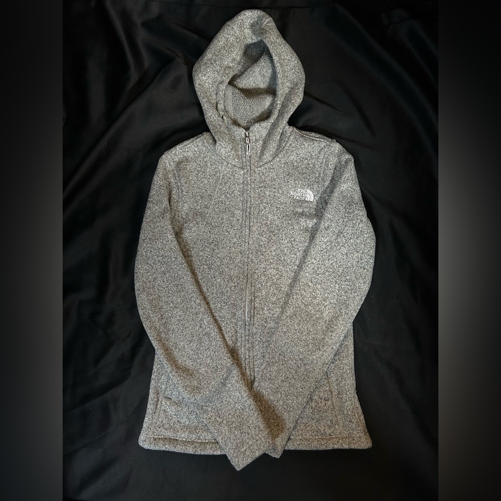 The North Face Women's Crescent Full Zip Hoodie in Heathered Ivory Extra Small